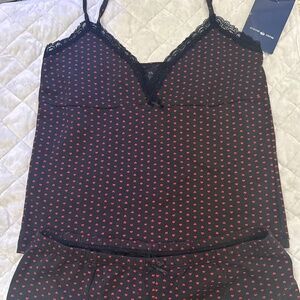 Brandy Melville red black heart set